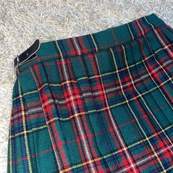 Vintage THE SCOTCH HOUSE Made In Scotland Pure Wool Kilt Skirt Tartan Womens 26 - Picture 7 of 13